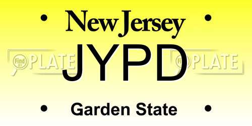JYPD New Jersey License Plate