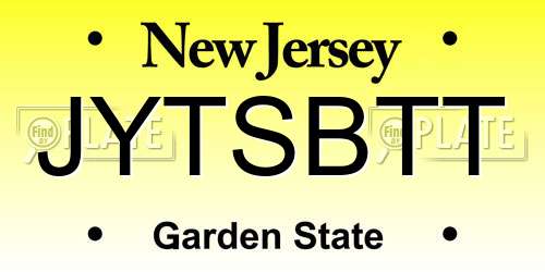 JYTSBTT New Jersey License Plate