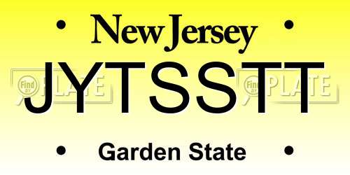 JYTSSTT New Jersey License Plate
