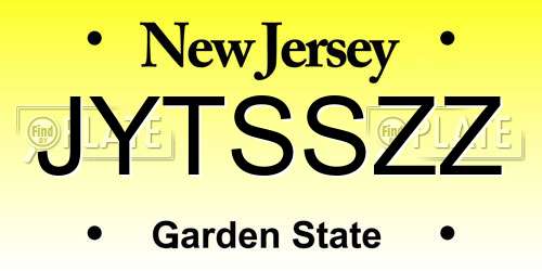 JYTSSZZ New Jersey License Plate