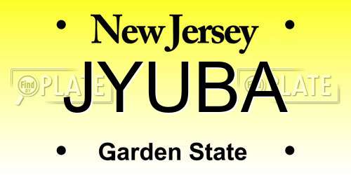 JYUBA New Jersey License Plate