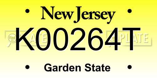 K00264T New Jersey License Plate