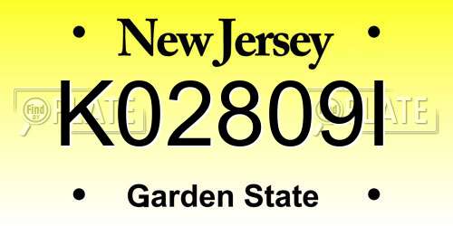 K02809I New Jersey License Plate