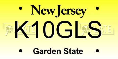 K10GLS New Jersey License Plate
