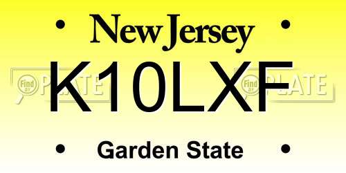 K10LXF New Jersey License Plate