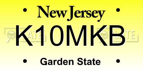 K10MKB New Jersey License Plate