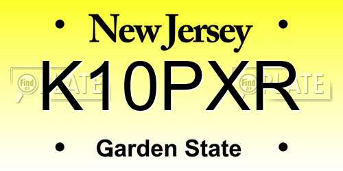 K10PXR New Jersey License Plate