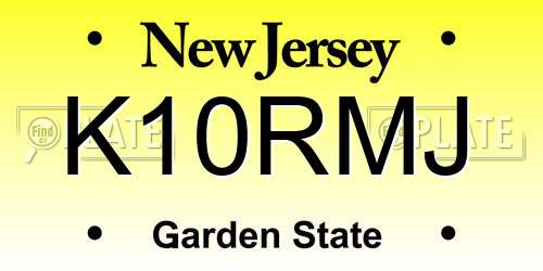 K10RMJ New Jersey License Plate