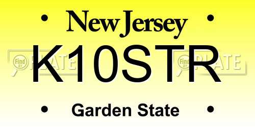 K10STR New Jersey License Plate
