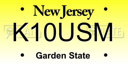 K10USM New Jersey License Plate