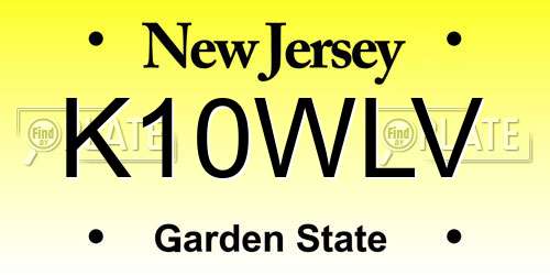K10WLV New Jersey License Plate