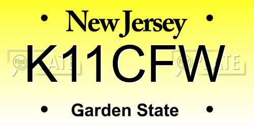 K11CFW New Jersey License Plate