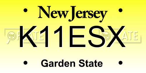 K11ESX New Jersey License Plate