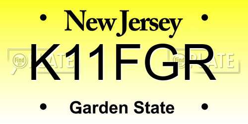 K11FGR New Jersey License Plate