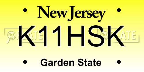K11HSK New Jersey License Plate
