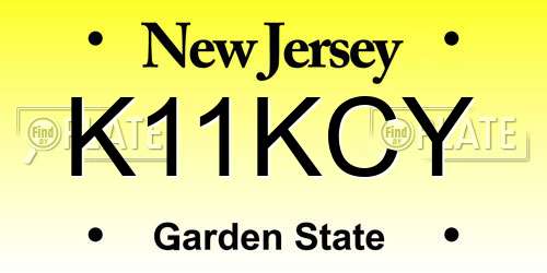 K11KCY New Jersey License Plate