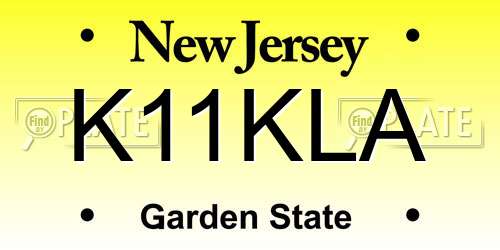 K11KLA New Jersey License Plate