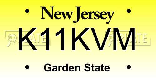 K11KVM New Jersey License Plate