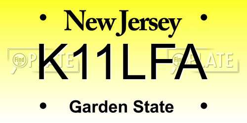 K11LFA New Jersey License Plate
