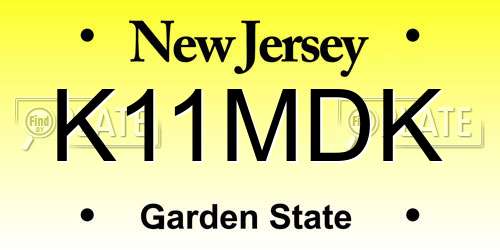 K11MDK New Jersey License Plate