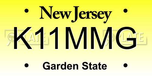 K11MMG New Jersey License Plate