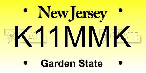 K11MMK New Jersey License Plate