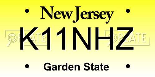 K11NHZ New Jersey License Plate