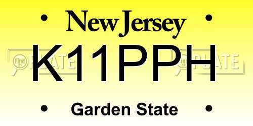 K11PPH New Jersey License Plate
