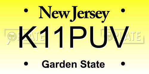 K11PUV New Jersey License Plate