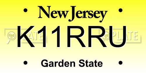 K11RRU New Jersey License Plate
