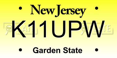 K11UPW New Jersey License Plate