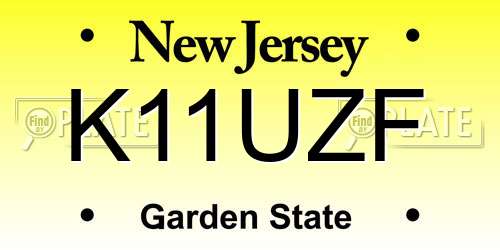 K11UZF New Jersey License Plate