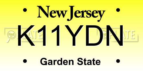 K11YDN New Jersey License Plate