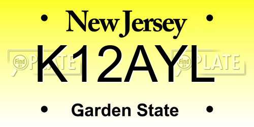 K12AYL New Jersey License Plate