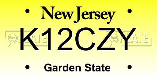 K12CZY New Jersey License Plate