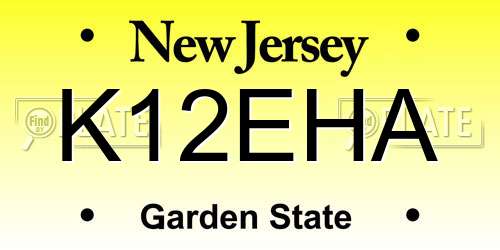 K12EHA New Jersey License Plate