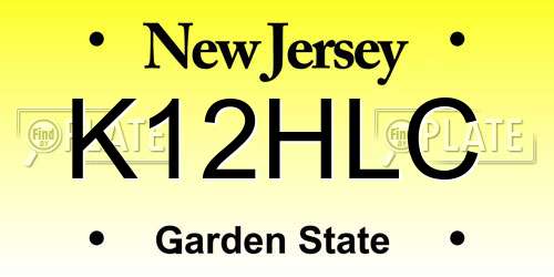 K12HLC New Jersey License Plate