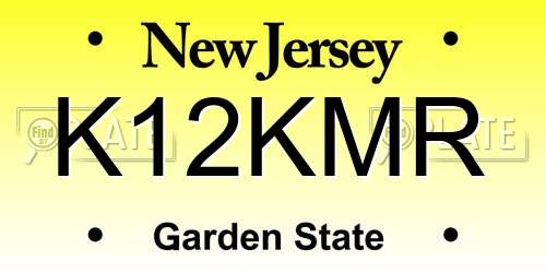 K12KMR New Jersey License Plate
