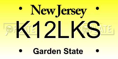K12LKS New Jersey License Plate