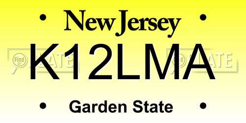 K12LMA New Jersey License Plate