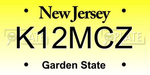 K12MCZ New Jersey License Plate