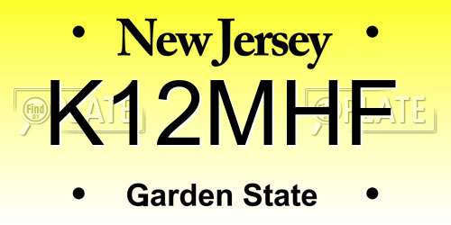 K12MHF New Jersey License Plate