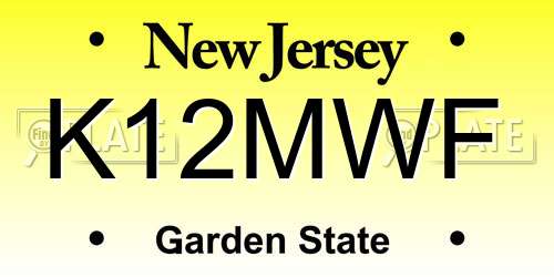 K12MWF New Jersey License Plate