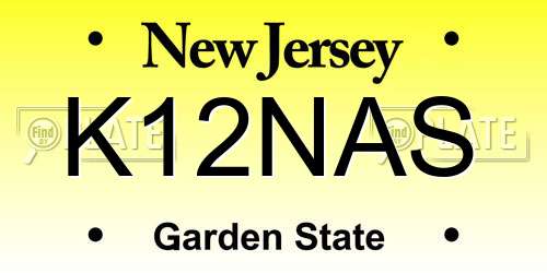 K12NAS New Jersey License Plate