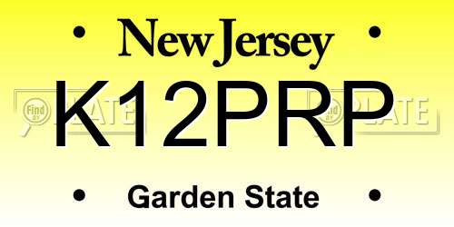 K12PRP New Jersey License Plate