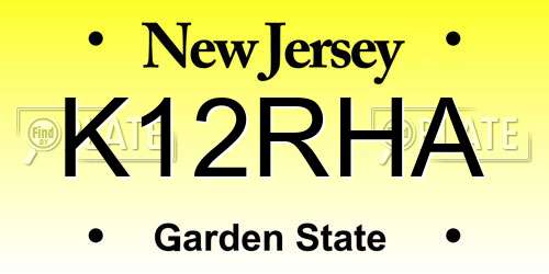 K12RHA New Jersey License Plate