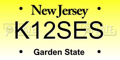 K12SES New Jersey License Plate