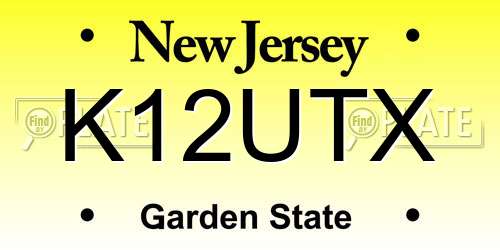 K12UTX New Jersey License Plate