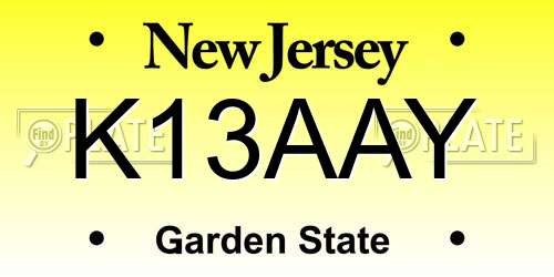 K13AAY New Jersey License Plate