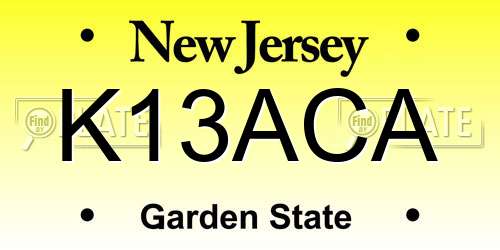 K13ACA New Jersey License Plate
